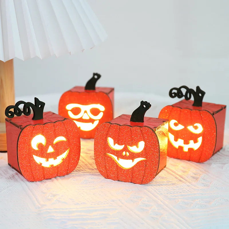 Kanlong Interior Room Decoration Funny Halloween Pumpkin Grimace LED Lights for Children