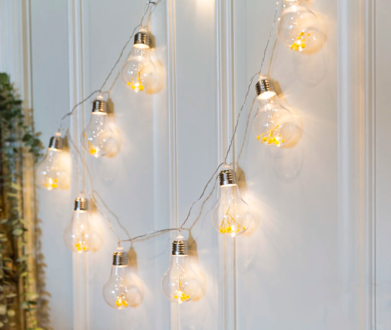 Newish Multicolor Plastic LED Bulb String Light with Plastic Grass Lightchain and Warm LED