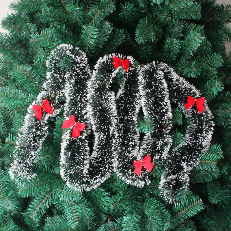 Christmas Wreath Family Party Wall Door Decorations Christmas Tree Ornaments Metal Ribbon Bows Party Supplies