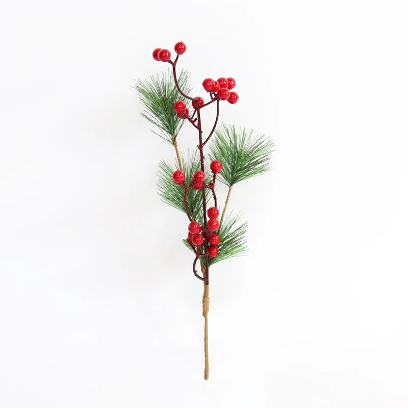 Christmas tree branches, holiday decorations, pine cones