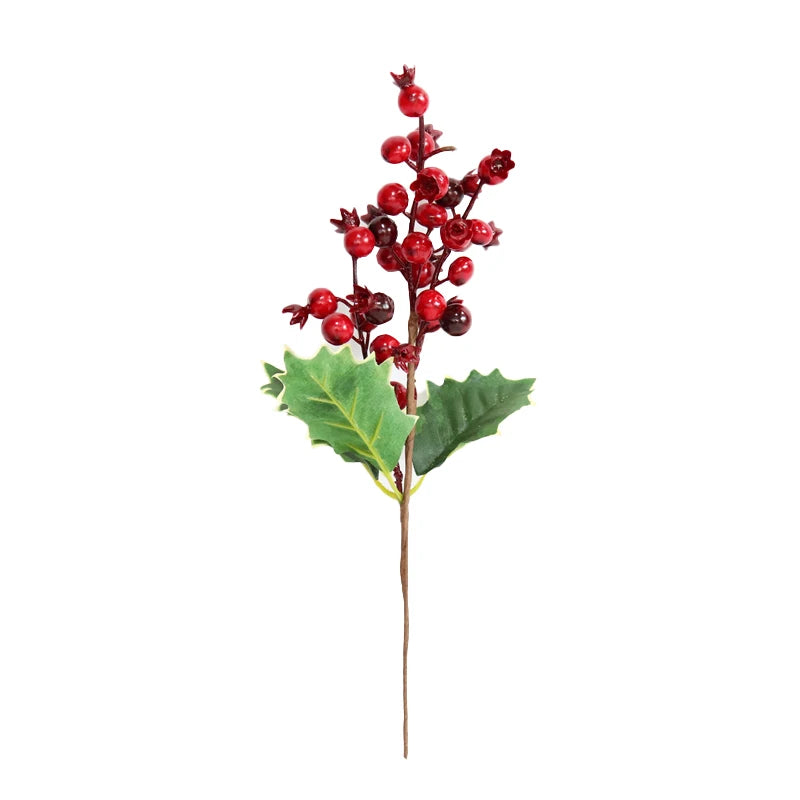 Christmas tree branch party decoration in red and green