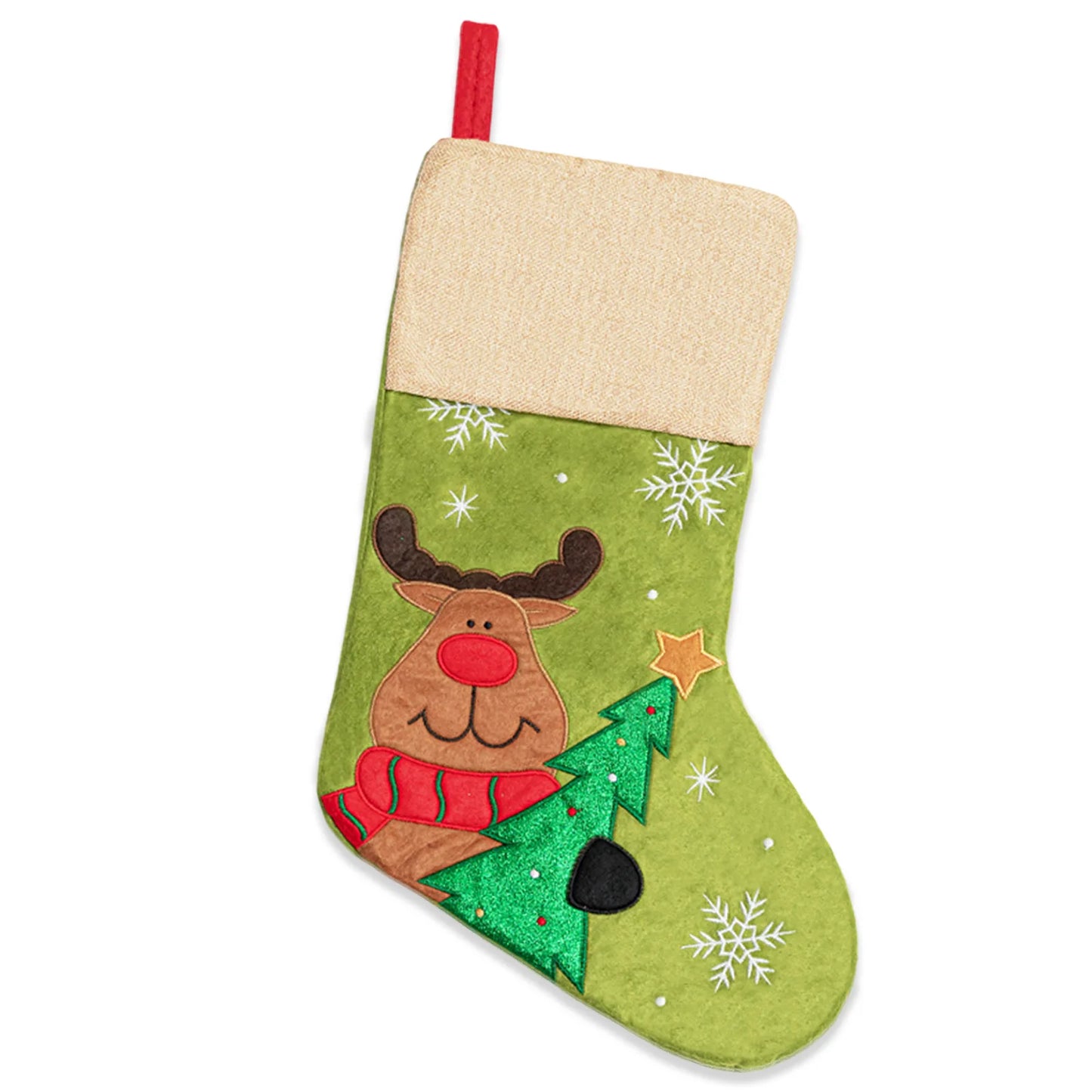 Cross-Border New Stock Christmas Decorations Sock-Shaped Santa Claus Gift & Candy Bags Tree Ornaments