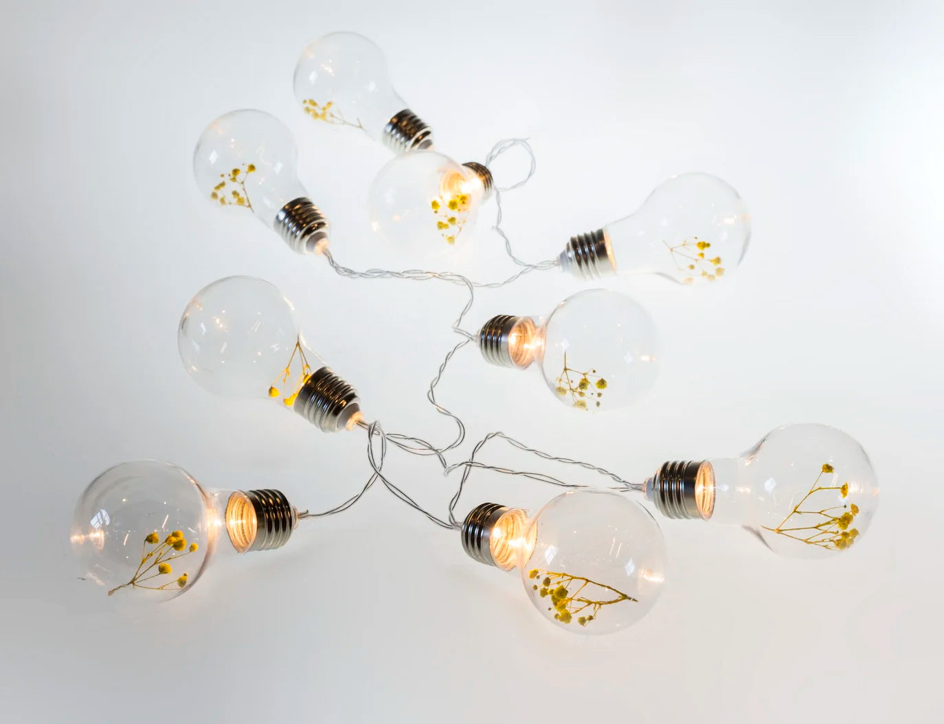 Newish Multicolor Plastic LED Bulb String Light with Plastic Grass Lightchain and Warm LED