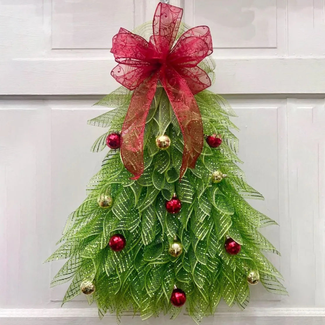 Best Selling Christmas Party Decoration Garland LED Lights Simulation Christmas Tree Door Hanging Party & Holiday Supplies