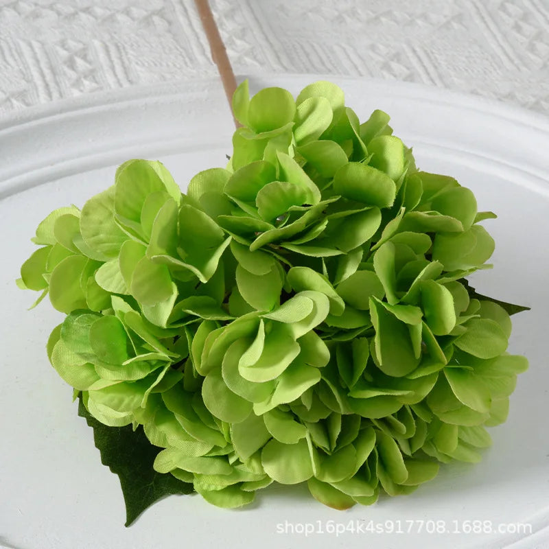 High Single Artificial Hydrangea Flower Stem Wedding Other Events Artificial Flowers Real Touch White Hydrangea