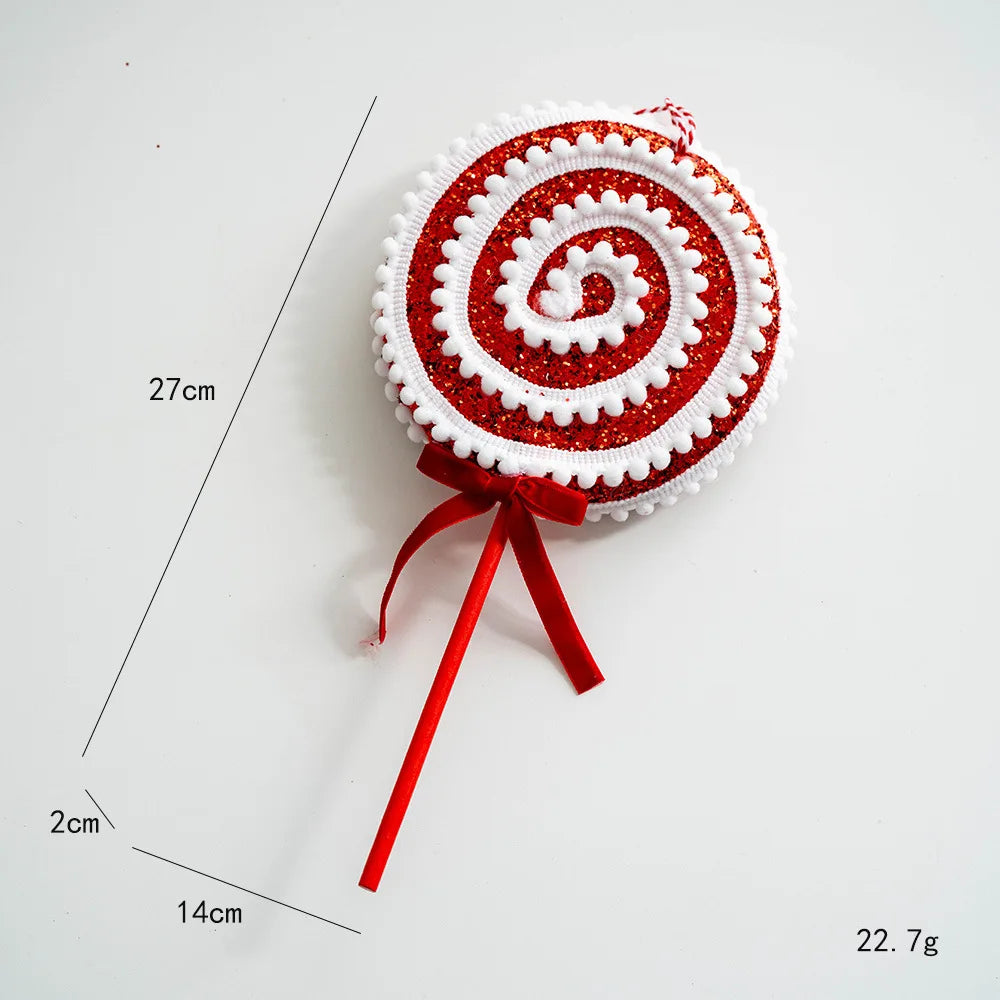 Plush lollipop Christmas tree ornament, large size A