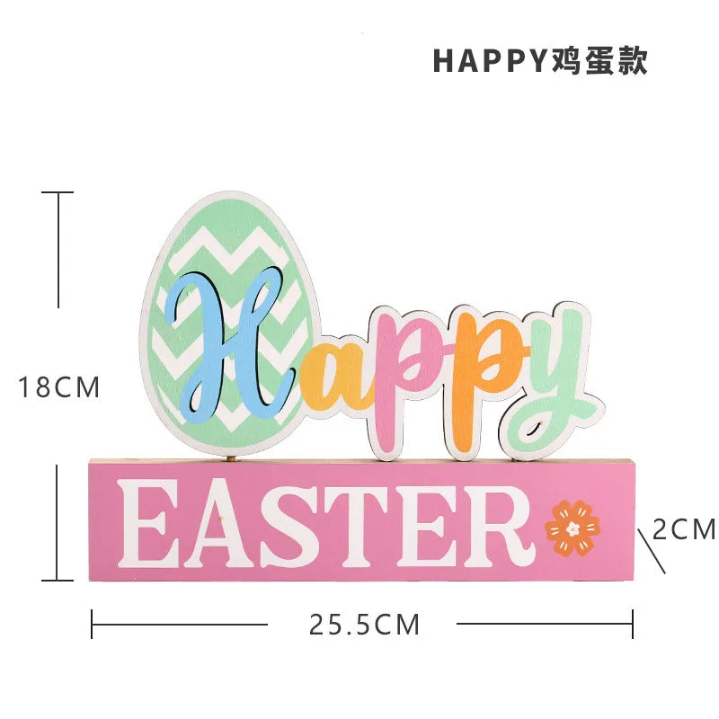 Easter Decorations Spring Wooden Rabbit Egg Crafts and Home or Party Decorations for Home Decor