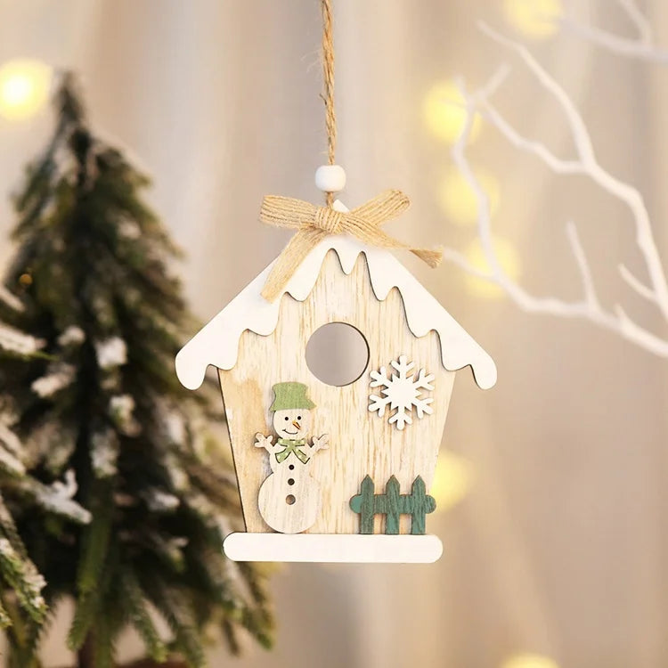 High Quality Wholesale Christmas Hanging Outdoor Decorations Wooden Christmas Decorations