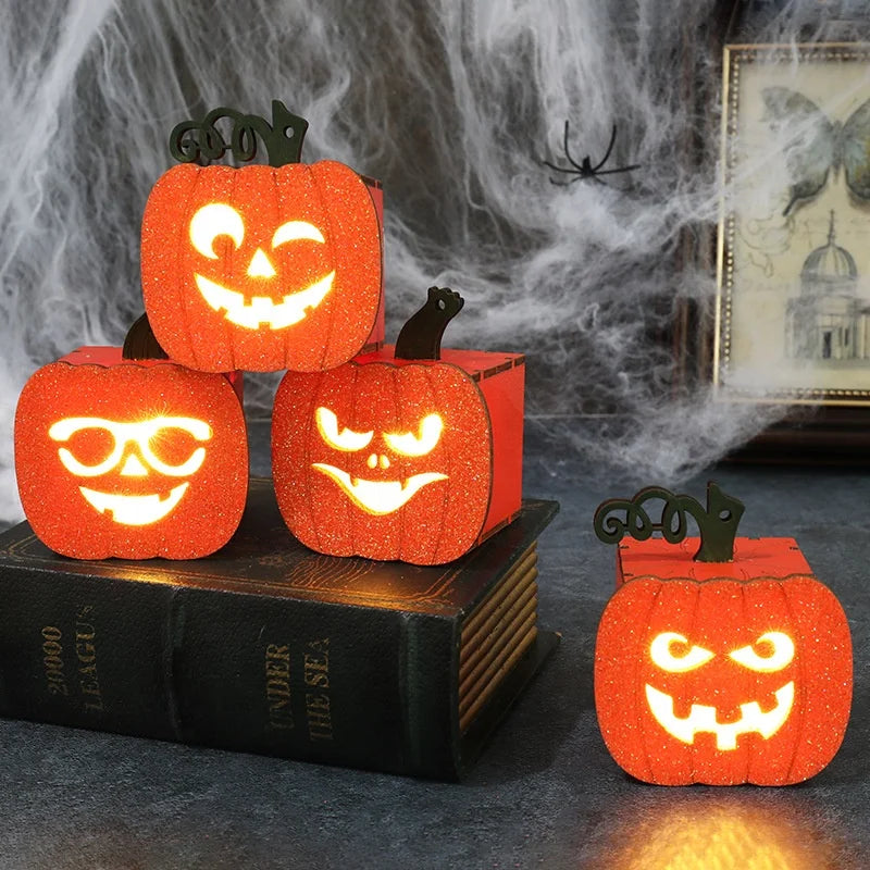 Kanlong Interior Room Decoration Funny Halloween Pumpkin Grimace LED Lights for Children