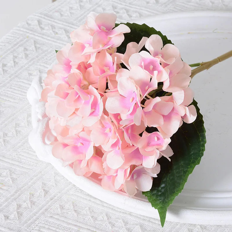 High Single Artificial Hydrangea Flower Stem Wedding Other Events Artificial Flowers Real Touch White Hydrangea
