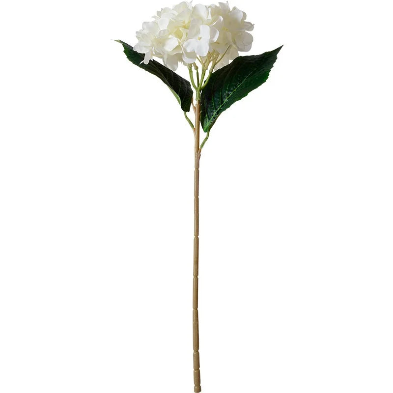 High Single Artificial Hydrangea Flower Stem Wedding Other Events Artificial Flowers Real Touch White Hydrangea