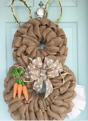 Dropship Easter Bunny Butt Thief With Ears Wreath Cute Cartoon Bunny Shape Ornaments Room Decoration