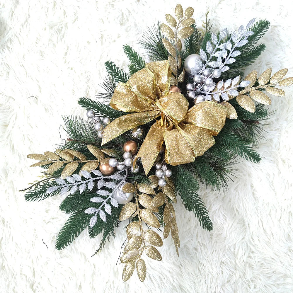 Nordic Christmas Staircase Decoration gold