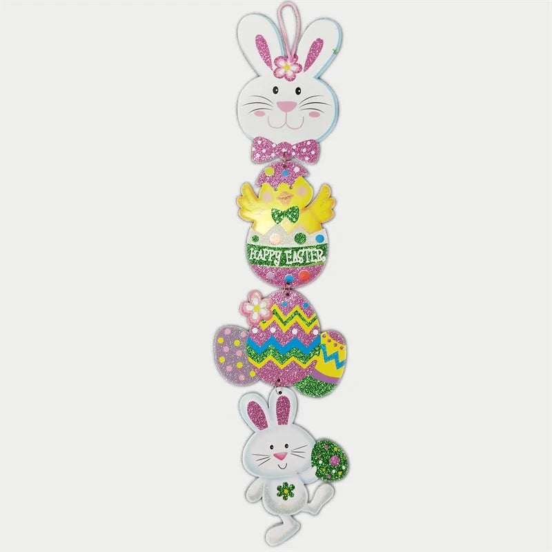 Cute Rabbit Hanging Ornament for Easter Decoration Happy Easter Egg Baskets Party Decor