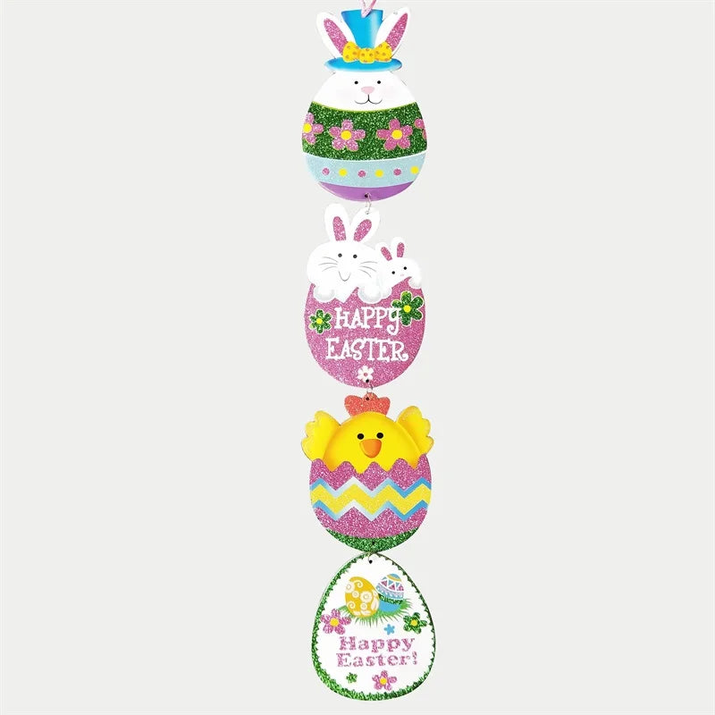 Cute Rabbit Hanging Ornament for Easter Decoration Happy Easter Egg Baskets Party Decor