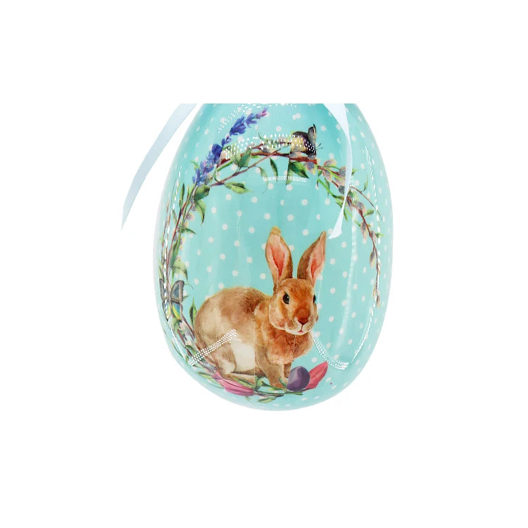 Customized Rabbit Pattern Mini Easter Egg Ornaments Polyfoam Crafts for Easter Home Decorations Party Decorations
