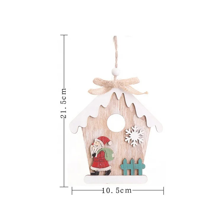 High Quality Wholesale Christmas Hanging Outdoor Decorations Wooden Christmas Decorations