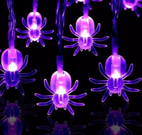 1.5m 10LED Purple Spider Halloween String Lights Halloween Decorations