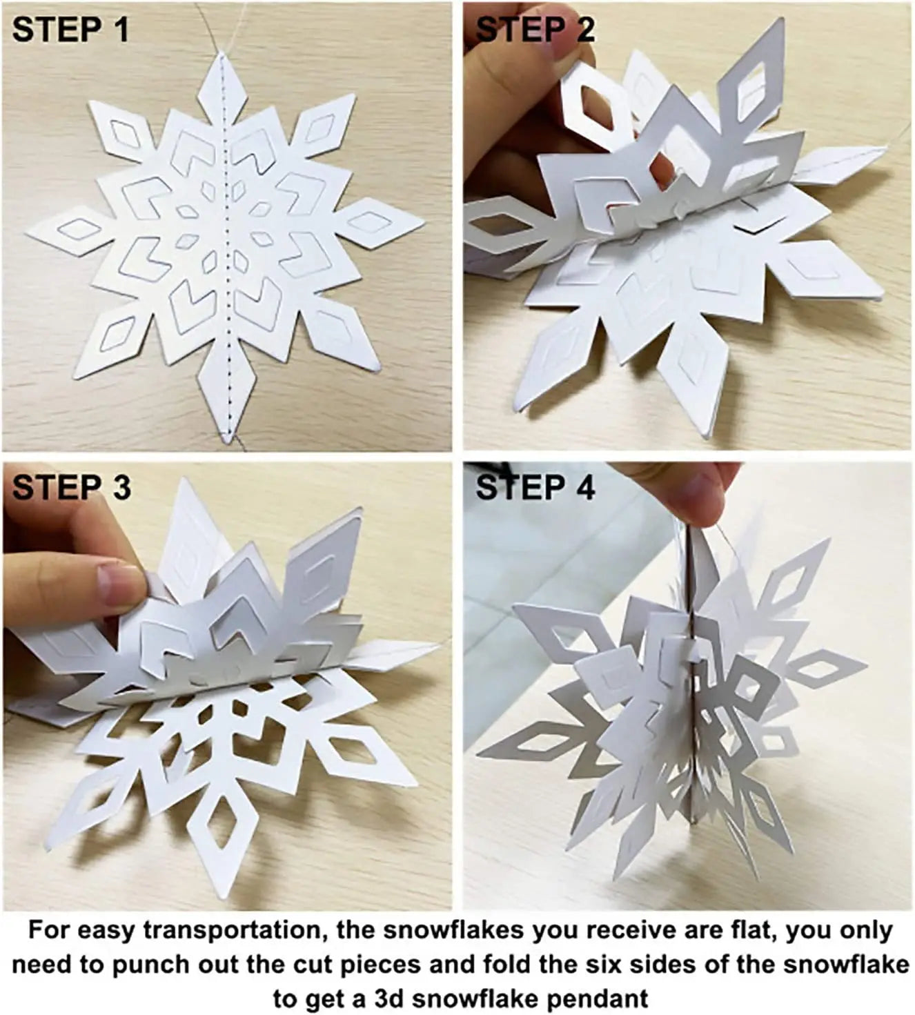 Christmas hanging 3D snowflake decoration wholesale