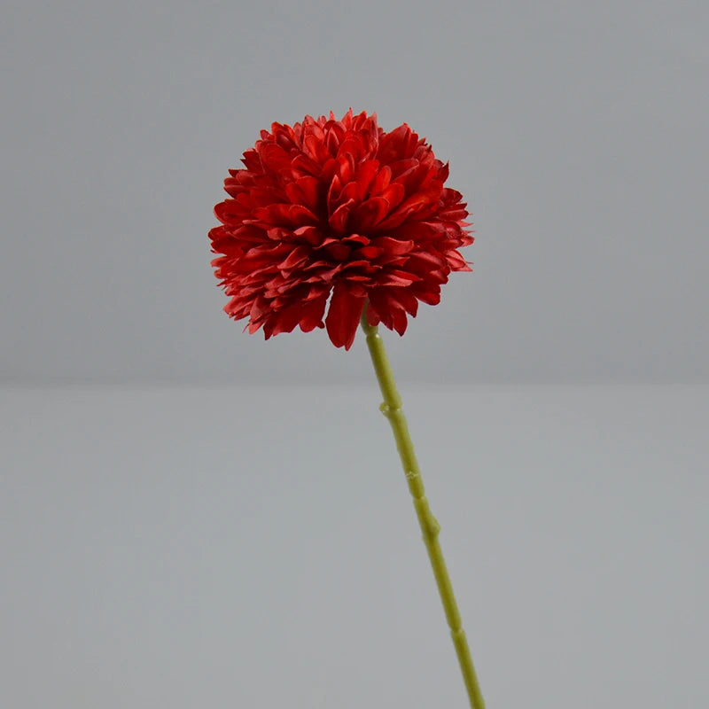 Hot Sale Artificial Single Chrysanthemum Branch Silk Marigold Ball PingPong Artificial Flowers Bulk Cake Wedding DecorDIY