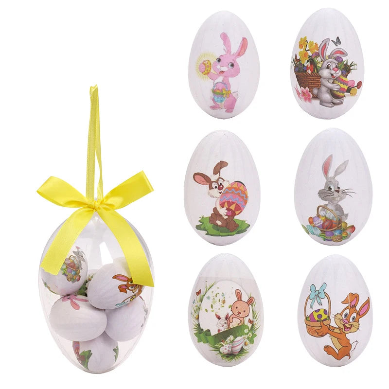 High Quality Easter Party Decorations Supplies Ins Style 6 Cute Easter Eggs Set