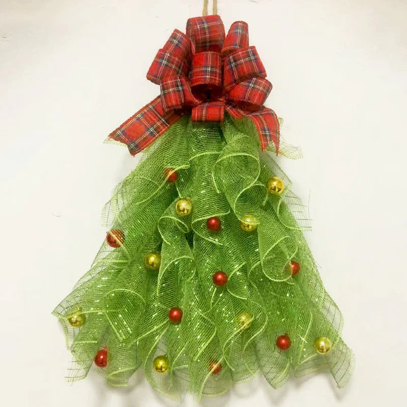 Best Selling Christmas Party Decoration Garland LED Lights Simulation Christmas Tree Door Hanging Party & Holiday Supplies