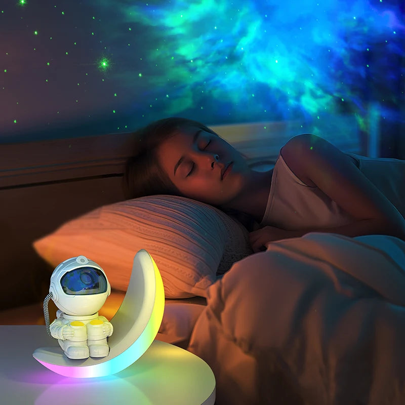 Lonvis Galaxy Light Projector for Kids Star Projector Moon Nebula Astronaut Shaped Light Usb Astronaut Star Light Projector