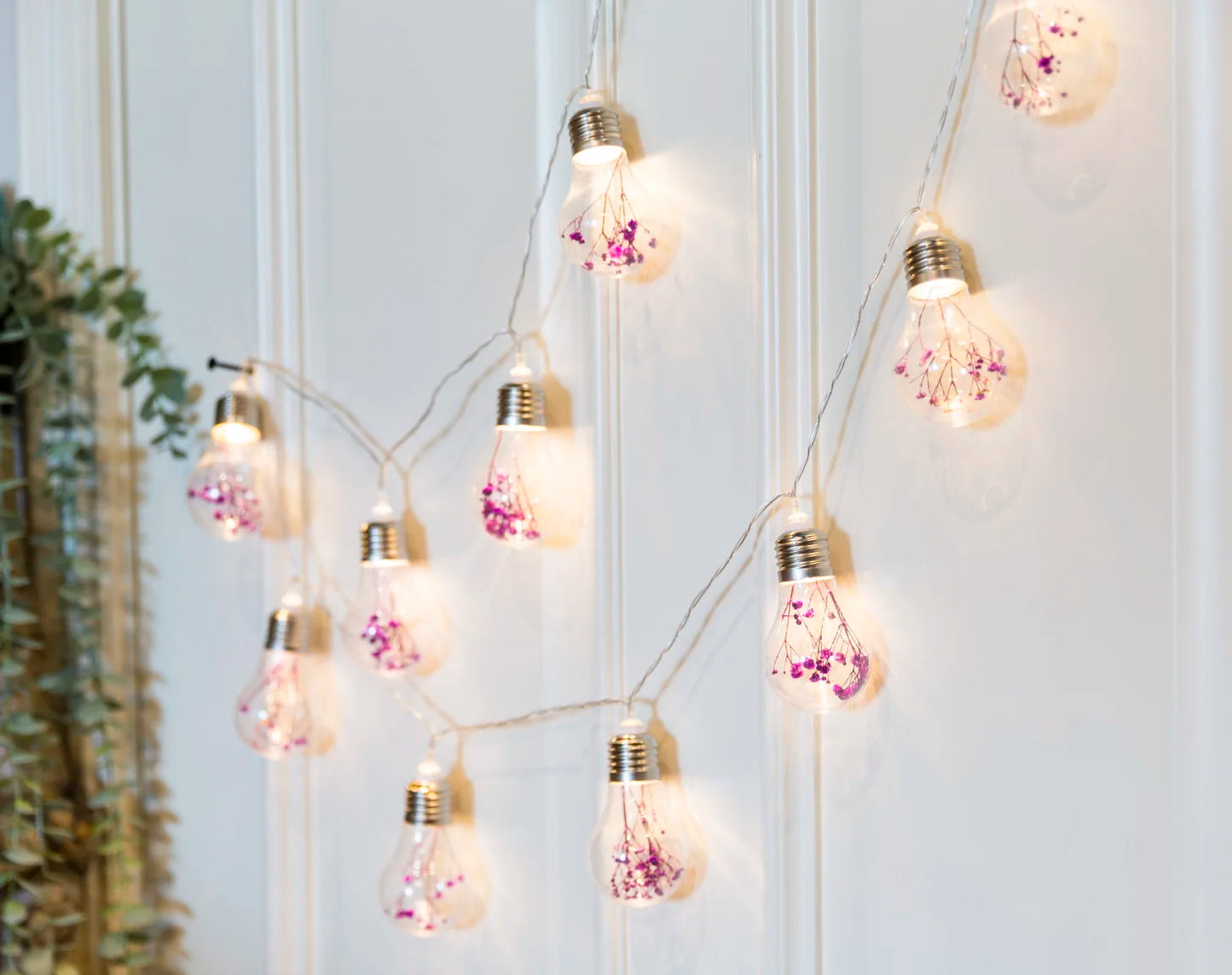 Newish Multicolor Plastic LED Bulb String Light with Plastic Grass Lightchain and Warm LED