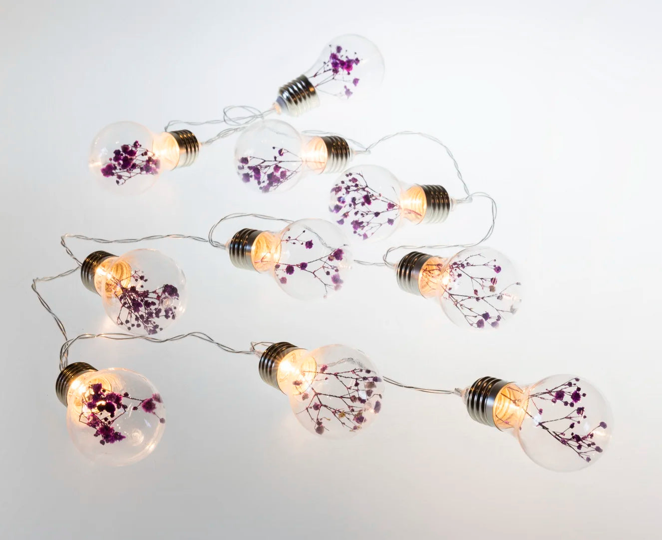 Newish Multicolor Plastic LED Bulb String Light with Plastic Grass Lightchain and Warm LED