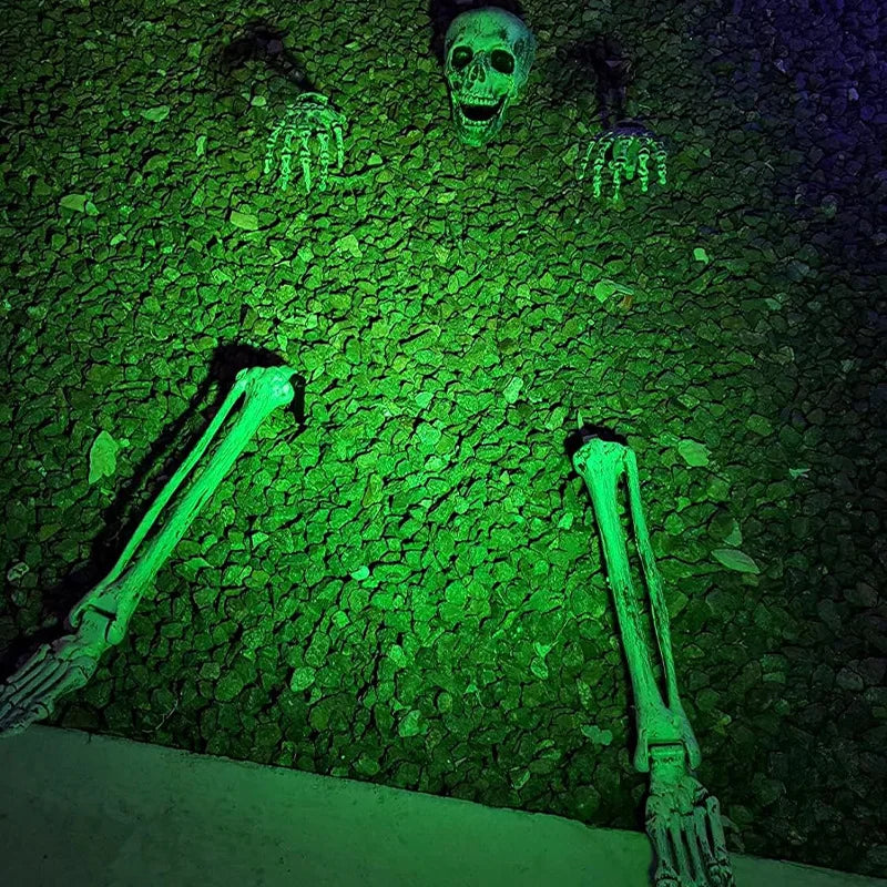 Halloween Party Horror Props Five-Piece Skeleton Head Ghost Simulator Child-Friendly Hot Selling Garden Ground Scene Decorations