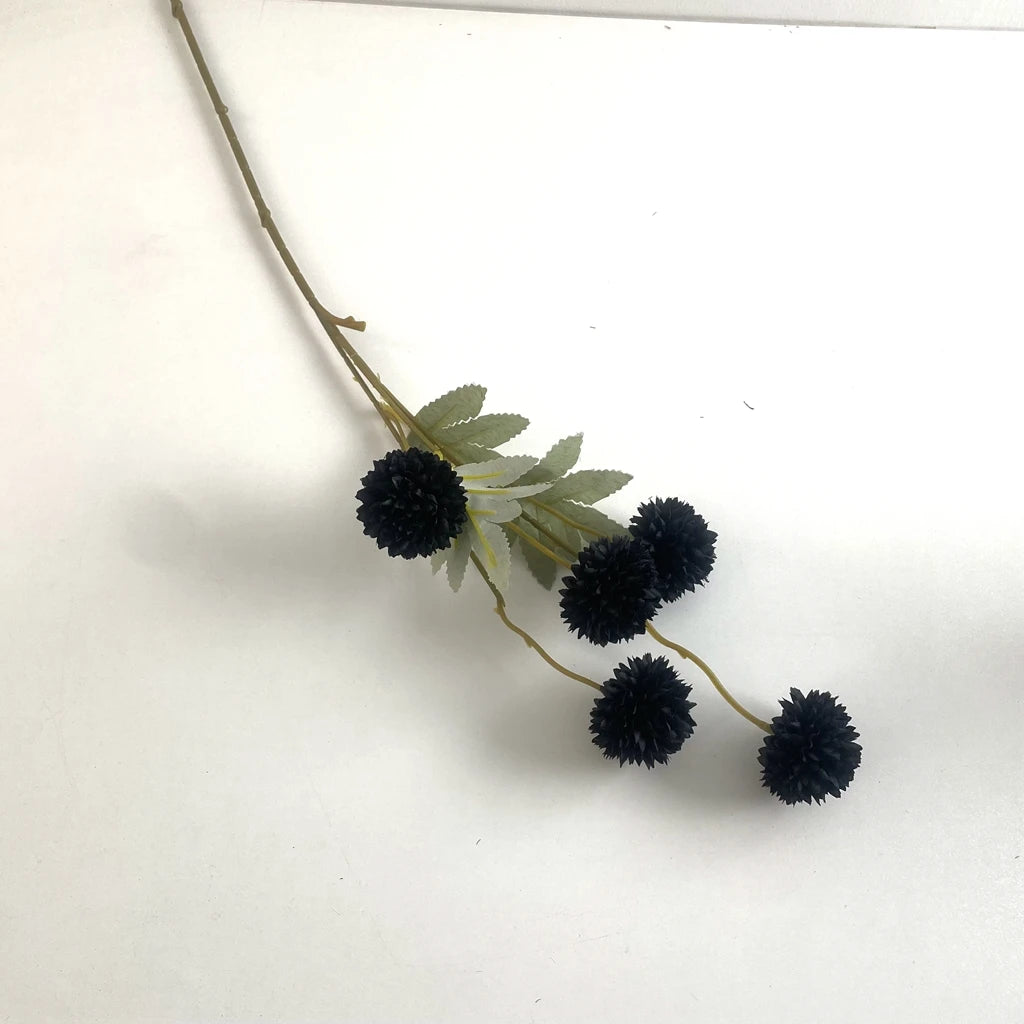 Decorative Wholesale Small Faux Pompon Chrysanthemum Dandelion Artificial Silk Kiku Flower