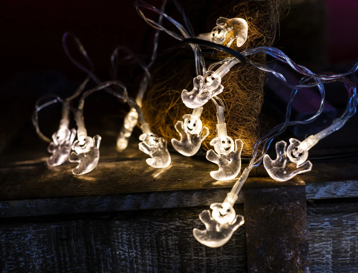 Acrylic Cadena De Lamparas Cheap Spider Gnomes Lighted Halloween Gnomes Ghost Light String fairy Halloween
