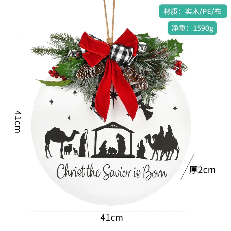 Handmade Creative Wooden Garment Shape Christmas Decoration Home Wall Hanging Door Shopping Mall Window Hotel Scene Layout