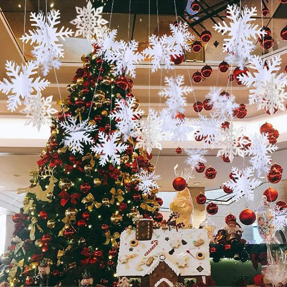 Christmas hanging 3D snowflake decoration B