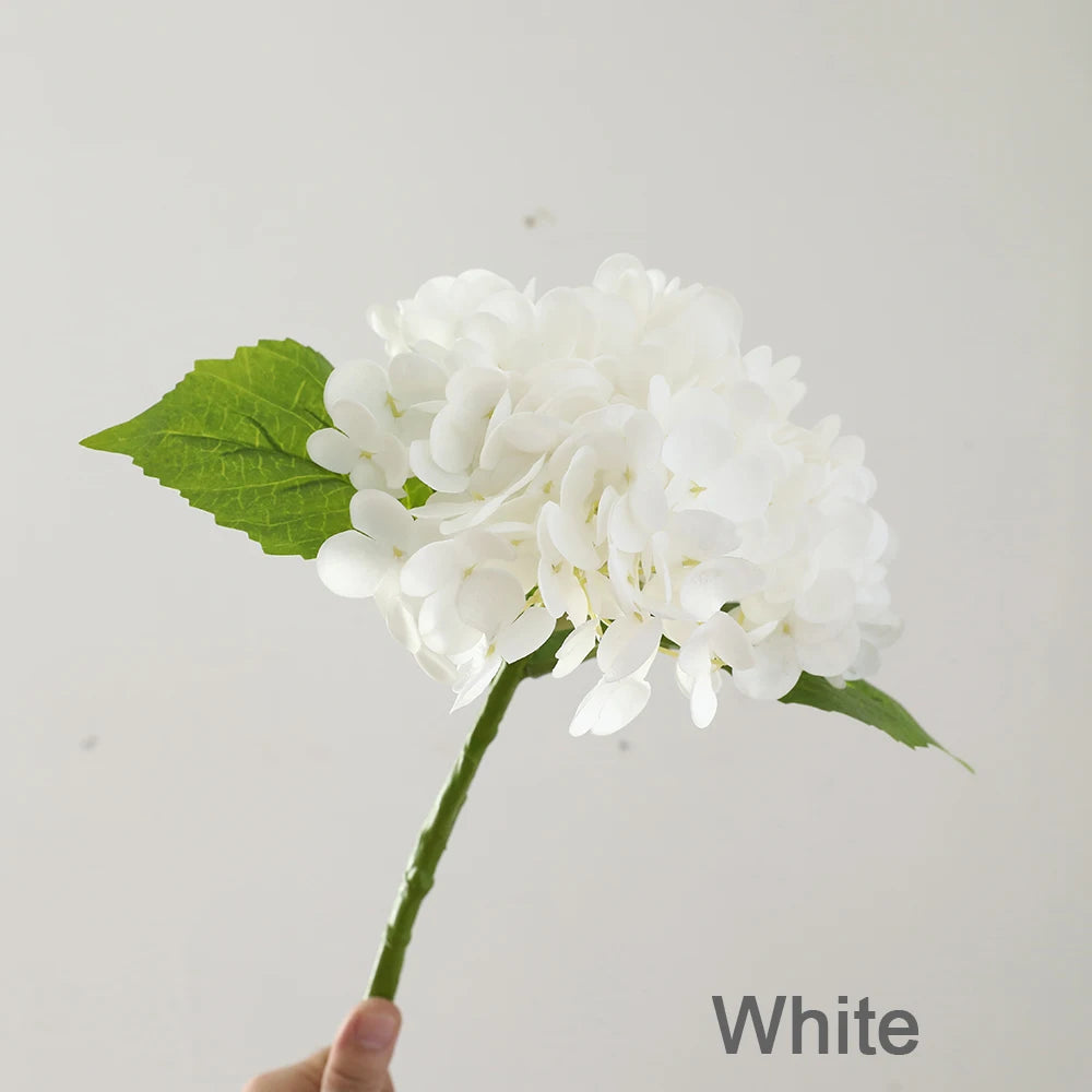 Wholesale High Quality Real Touch Soft PE Lifelike Low MOQ Single Stem Artificial Flower Hydrangea