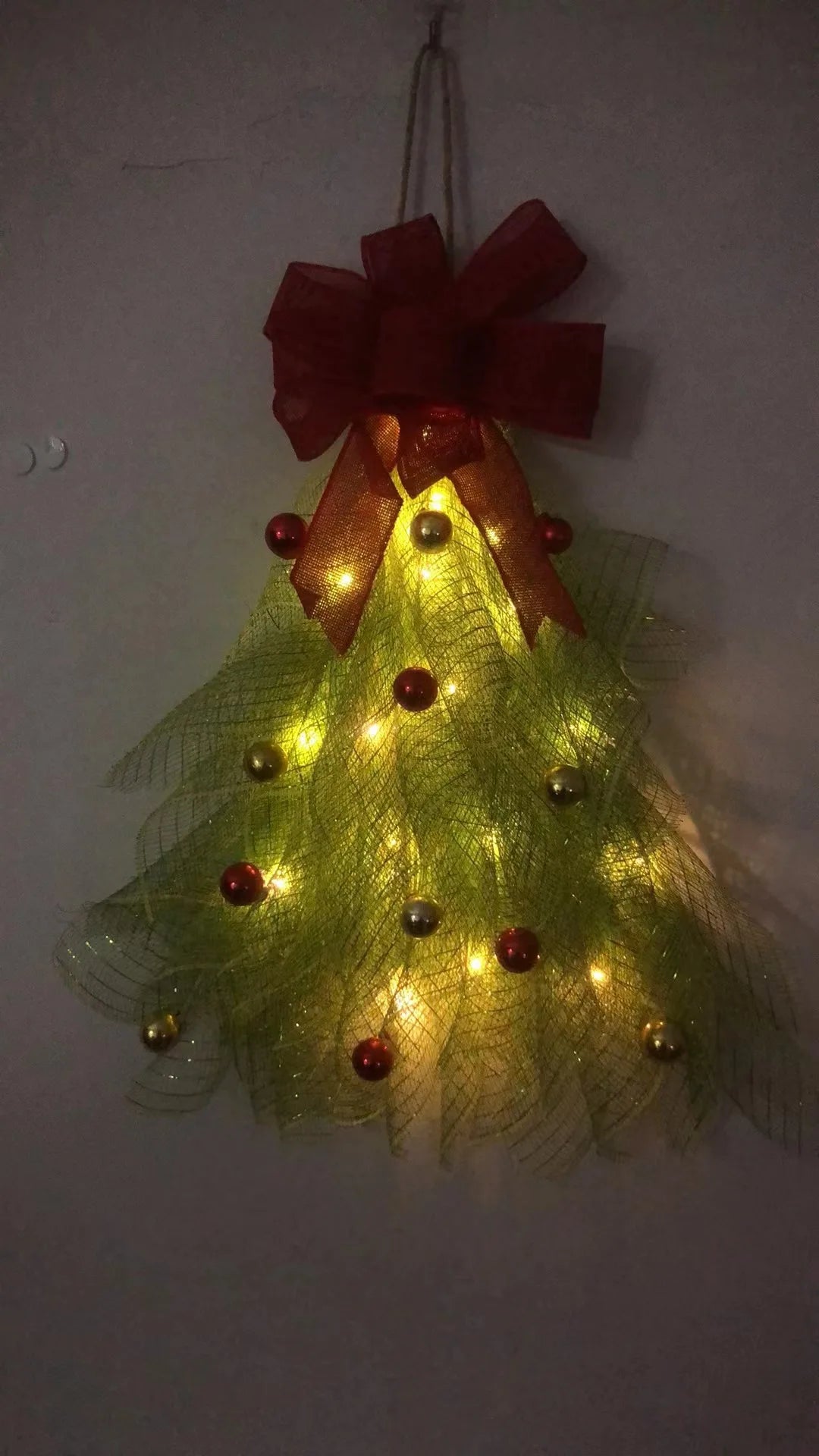 Best Selling Christmas Party Decoration Garland LED Lights Simulation Christmas Tree Door Hanging Party & Holiday Supplies