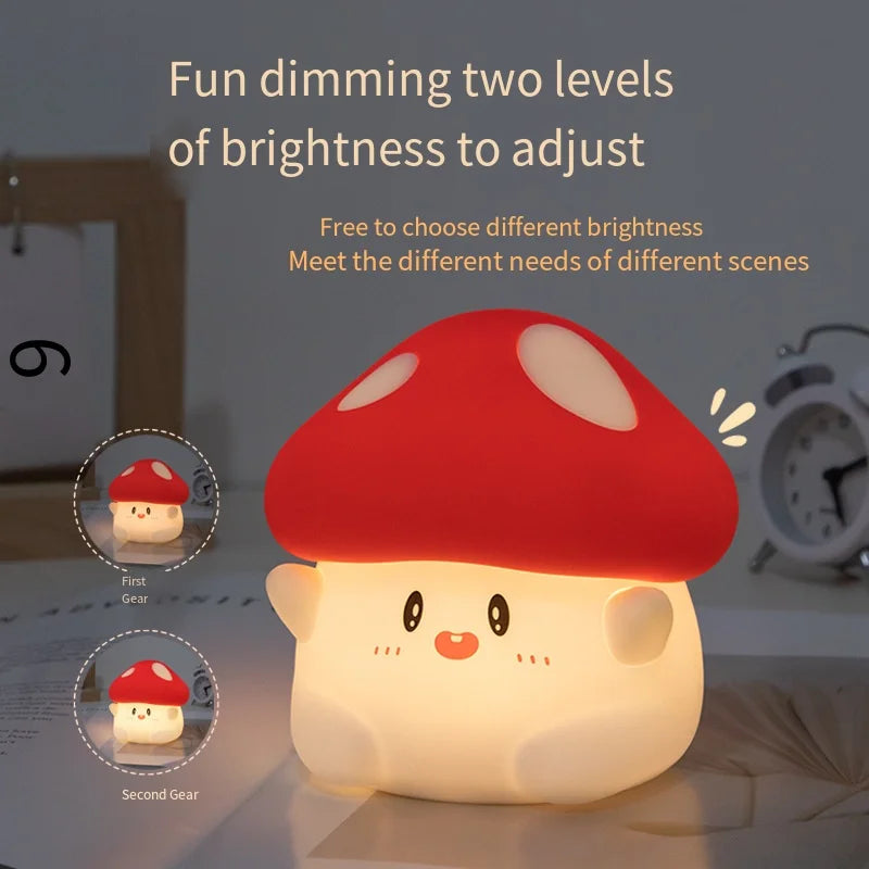 Creative Mushroom Night Light Bedroom Mother and Baby Companion Bedhead Atmosphere Patting Light Girl and Child Birthday Gifts