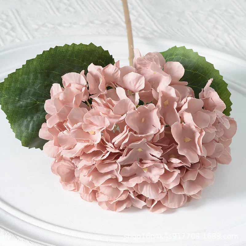 High Single Artificial Hydrangea Flower Stem Wedding Other Events Artificial Flowers Real Touch White Hydrangea