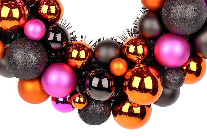 16 Inches Halloween Wreath Door Decoration Wreath Flower Home Haunted House Horror Party Halloween Wreath Supplies