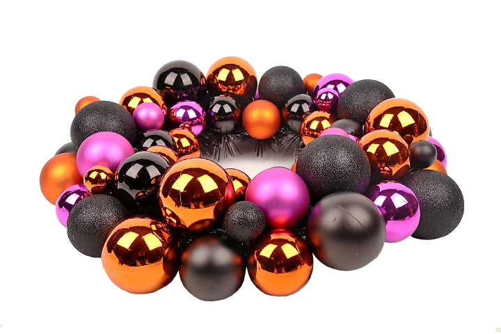 16 Inches Halloween Wreath Door Decoration Wreath Flower Home Haunted House Horror Party Halloween Wreath Supplies
