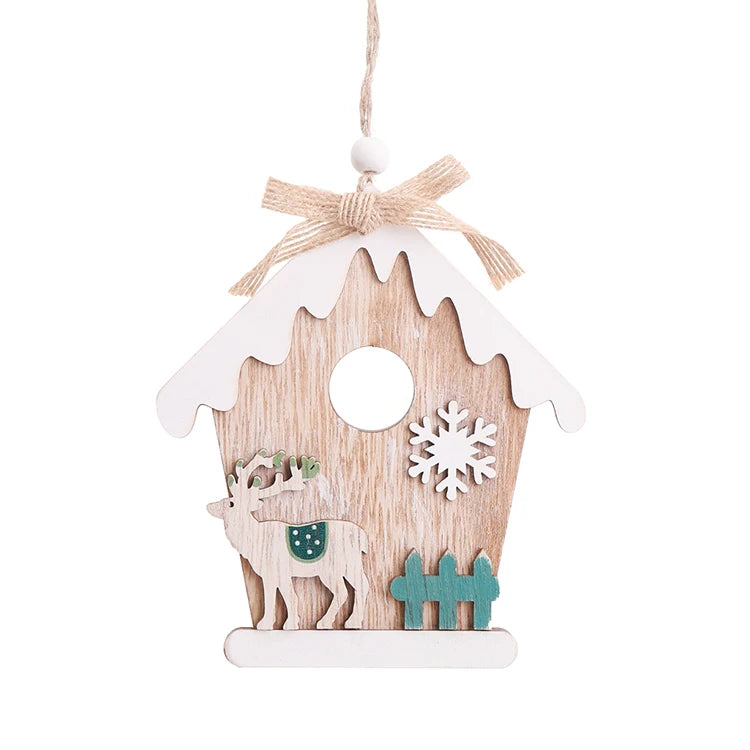 High Quality Wholesale Christmas Hanging Outdoor Decorations Wooden Christmas Decorations