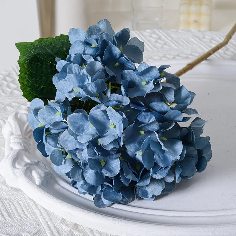 High Single Artificial Hydrangea Flower Stem Wedding Other Events Artificial Flowers Real Touch White Hydrangea