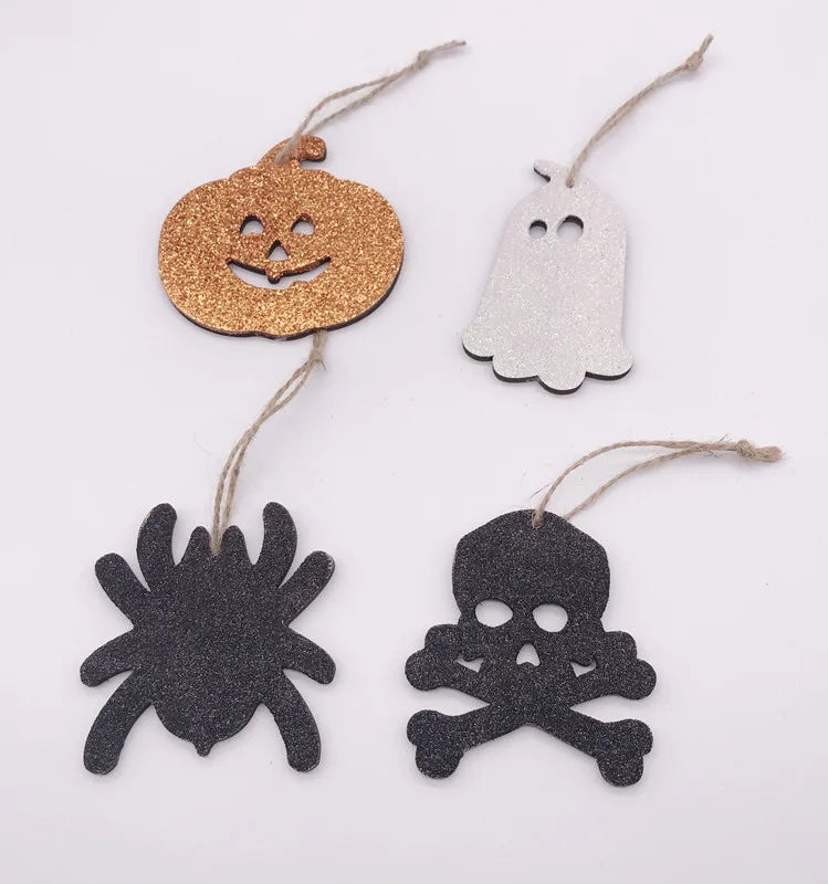 Halloween Pumpkin/Skeleton/Ghost Products Decorations for Home Wooden Halloween Hanging Accessories