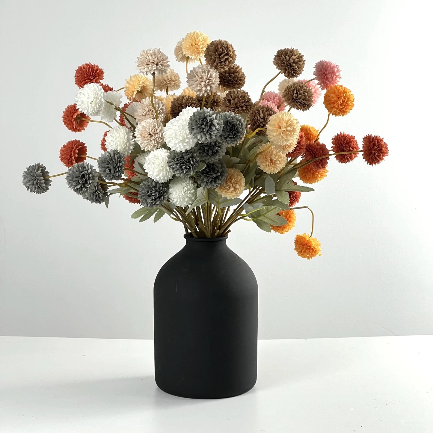 Decorative Wholesale Small Faux Pompon Chrysanthemum Dandelion Artificial Silk Kiku Flower