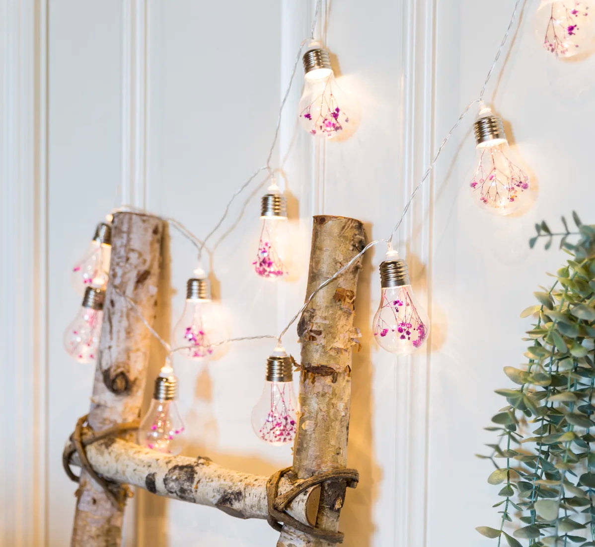 Newish Multicolor Plastic LED Bulb String Light with Plastic Grass Lightchain and Warm LED