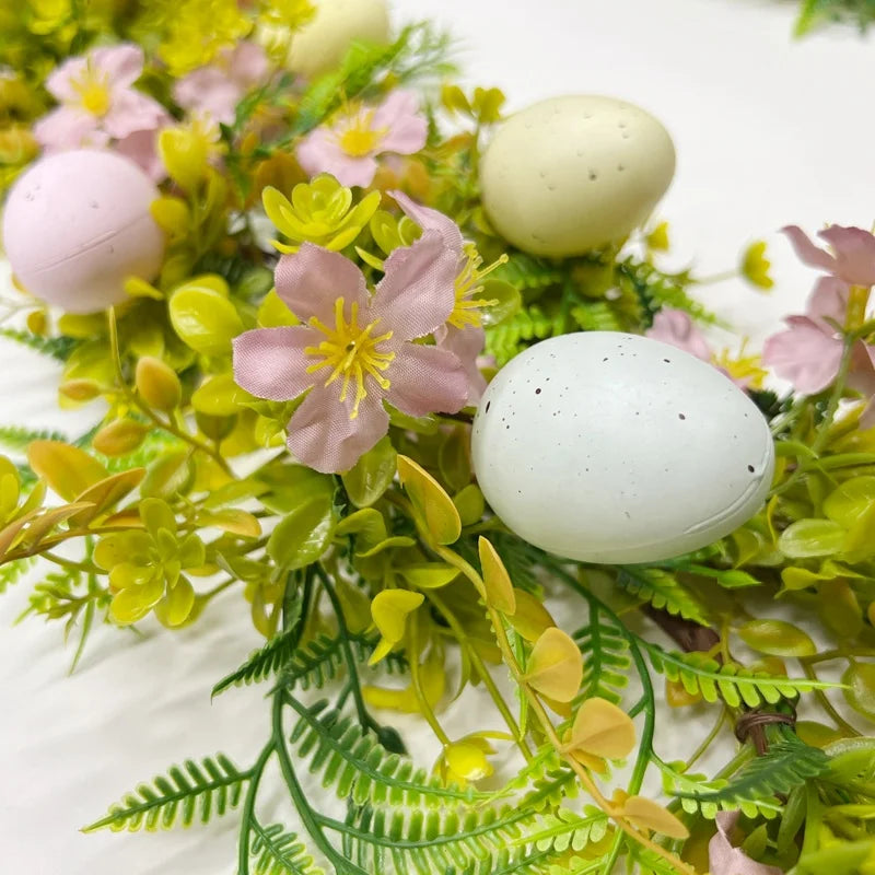 Artificial Vines Easter Garlands Mixed Colorful Flowers Easter Garlands for Front Door and Home Wall Decoration