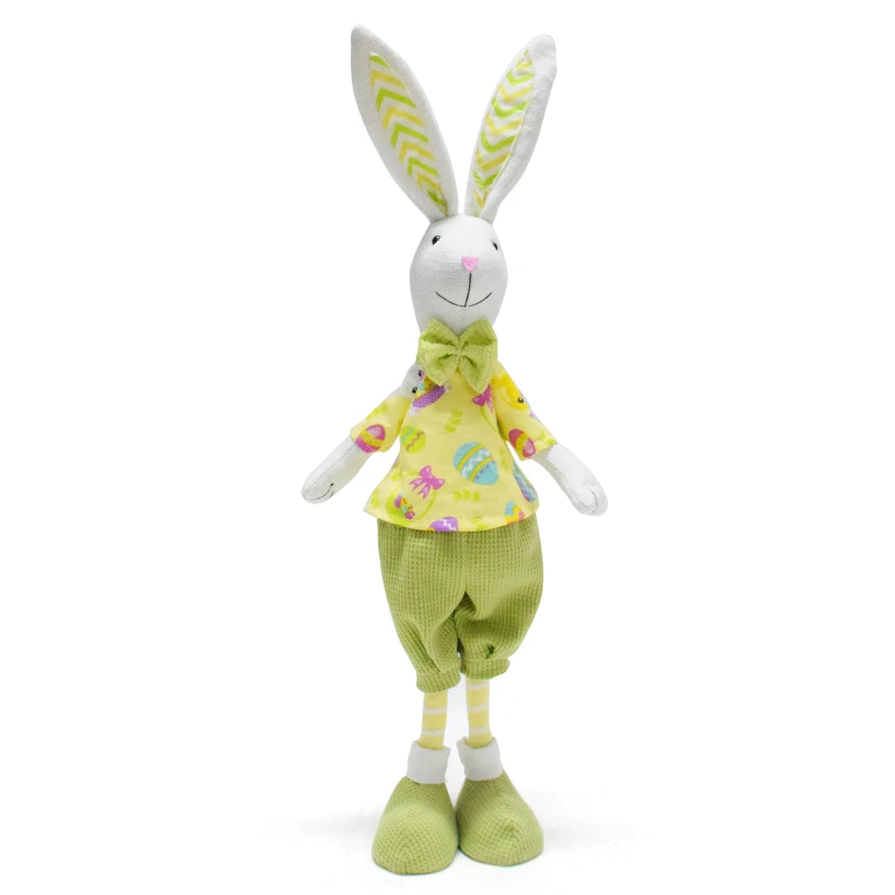 23 Inch Handmade Easter Day Party Home Ornament Rabbits Stuffed Doll Gifts Standing Green Cute Easter Bunny Decorations