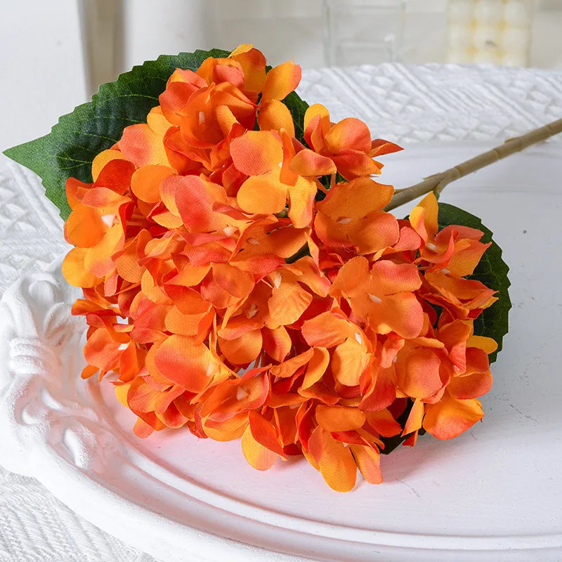 High Single Artificial Hydrangea Flower Stem Wedding Other Events Artificial Flowers Real Touch White Hydrangea