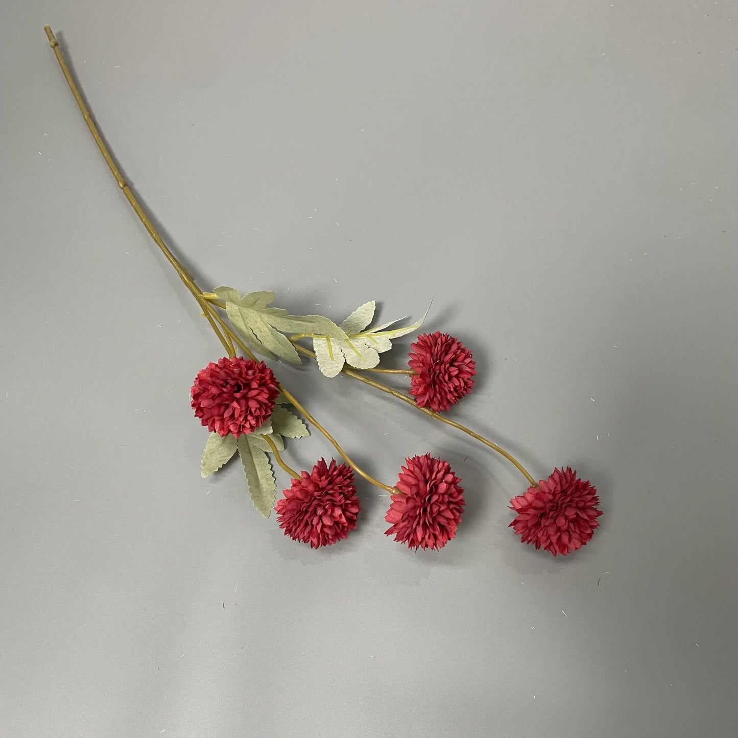 Decorative Wholesale Small Faux Pompon Chrysanthemum Dandelion Artificial Silk Kiku Flower