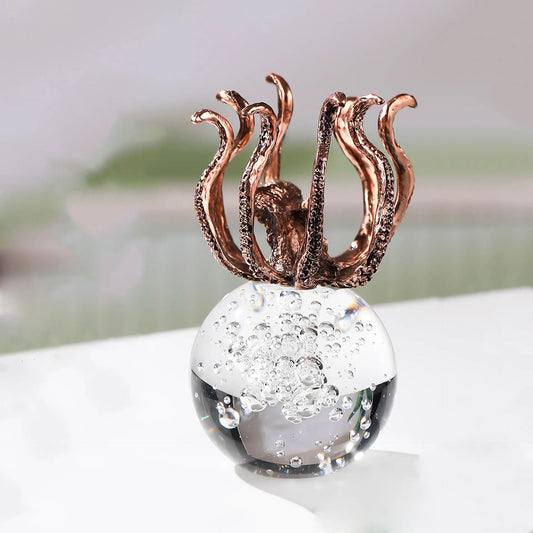 Crystal Octopus Home Decoration Office Crafts Exquisite Ornaments Holiday Crystal Gifts Home Decorations